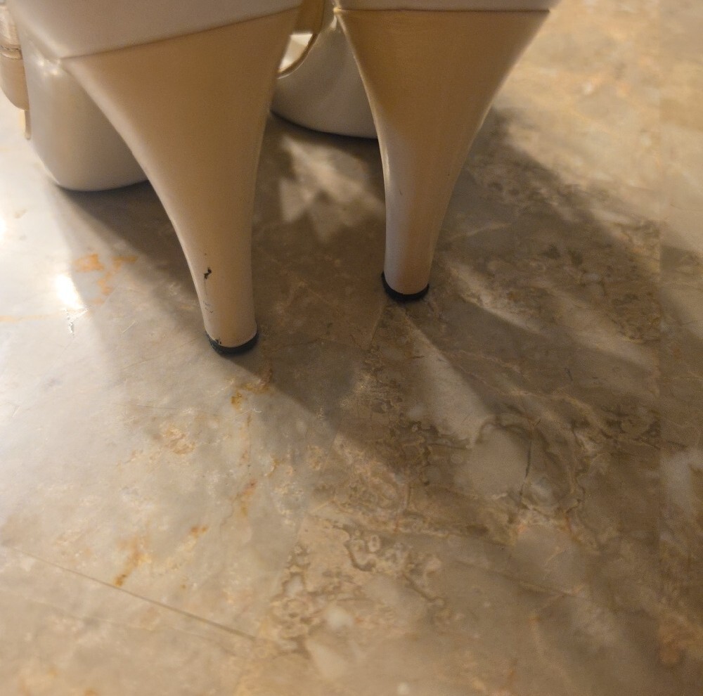 Andrew Geller Beige Knot-Front Slide Mules Vintage - Picture 3 of 4